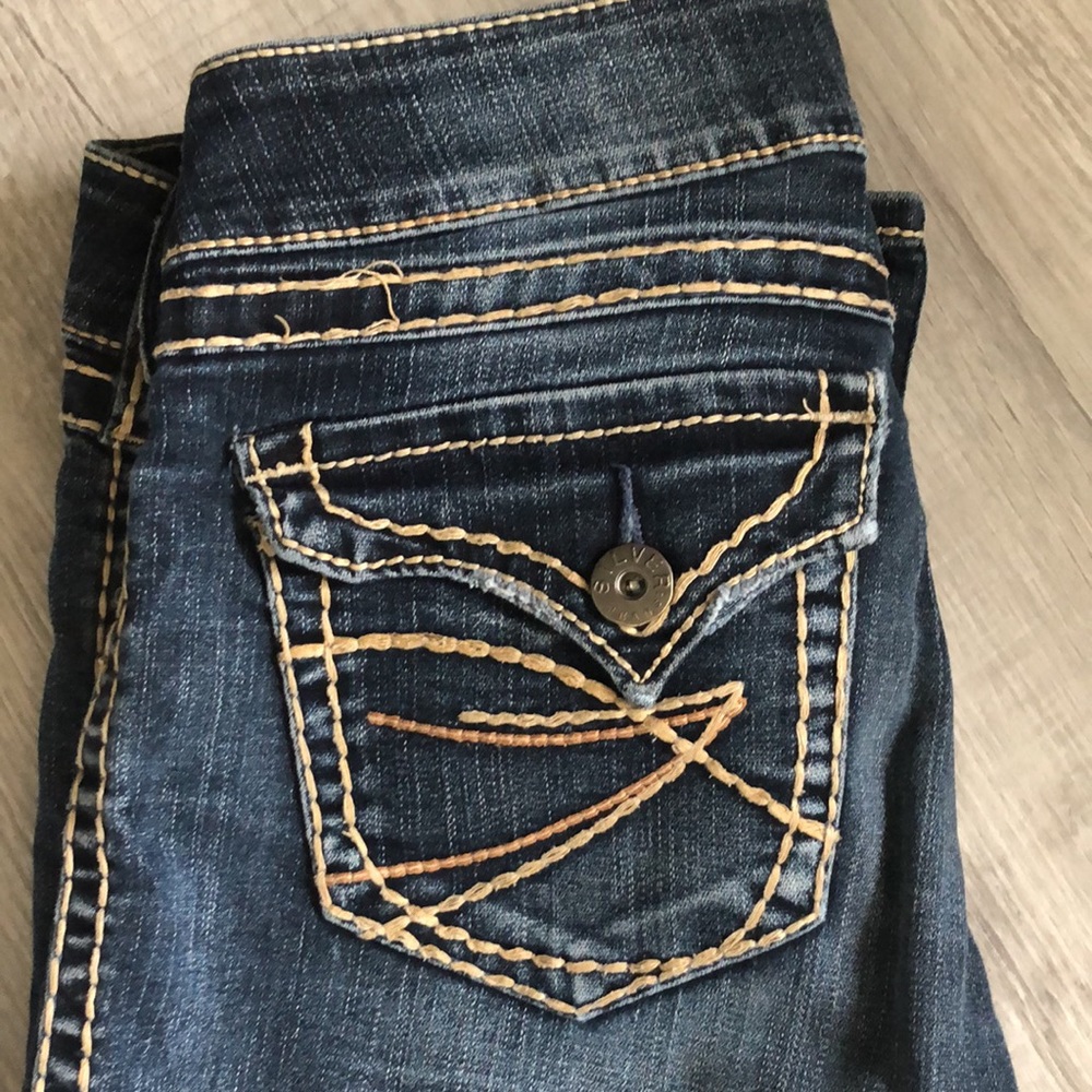Silver Slim Bootcut Jeans